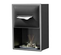 Stainless Steel Shower - Waterproof One-Piece Recessed Organizer Shelf for Bathroom Storage Shampoo & Toiletries Grey & Black 20x33x12.5cm Durable Shower Rack
