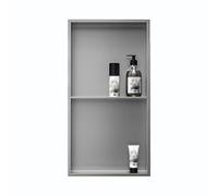 Stainless Steel Shower - Waterproof Recessed Sto Shelf for Bathroom, /Horizontal Wall Mount nizer (63.7x33x10cm), Modern Design, No Tile Needed