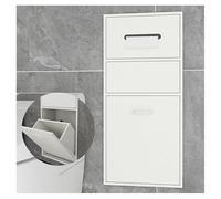 Stainless Steel Shower, Waterproof Wall-Mounted Storage Shelf for Bathroom, No Tiling Required, Built-in nizer with Trash Bin, Space-Saving Solution