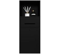 Stainless Steel Shower with Built-in Waste Bin, Recessed nizer Shelf, Modern Bathroom Sto Solut (Black, 70x28x13.5cm)