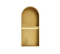 Stainless Steel Shower with LED Light, Arch-Shaped Storage Rack, Bathroom nizer Shelf for Home, Hotel, Apartment, Kitchen (Gold, 700x280x125 mm)