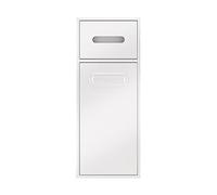 Stainless Steel Shower with Trash Can - Recessed Double Shelf nizer for Bathroom Storage Wall-Mounted Modern Design for Home & Hotel Use White - 67x30x14cm & 50x20x14cm