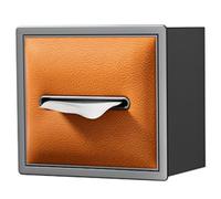 Stainless Steel Shower with Waterproof Tissue Box Built-In Storage nizer Shelf for Bathroom Indoor Gray & Orange Decor 20x18x12cm