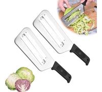 Stainless Steel Shredder Knife for Coleslaw, Cabbage Shredder, Dual Blade Julienne Cutter, Multifunctional Lettuce Chipper and Slicer Machine, for Slicing, Grating & Shredding (Black * 2)