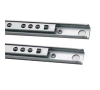 Stainless Steel Side Mount Drawer Slides - 1 Pair Ultra-Narrow 20mm Wide Mini Ball Bearing Cabinet Runners, Two-Way Chute Rail, 250mm Length for Smooth Operation