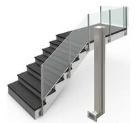 Stainless Steel SideMounted Railing Post for StairsModern Indoor/Outdoor Balustrade System (Left End Post 80cm) Durable & Stylish Safety Solution