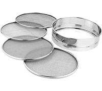 Stainless Steel Sieve Set with Interchangeable Mesh Screens - Multi-Layer Soil, Sand, Spice & Lab Test Sifter for Kitchen, Garden, and Industrial Use