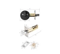 Stainless Steel Sile Sided Deadbolt Front Entry Door Handle Lock wi Key, Internal Rotary Bedroom Privacy Door Lock, Anti eft Door Latch for Home Surity or Hotel Room Doors(Copper)