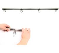 Stainless Steel Silver Adjustable Pilates Spreader Bar Set Sports Aid Training Fitness Gear (Silver B)