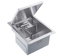 Stainless Steel Single Bowl Kitchen Sink with Folding Hot and Cold Faucet for RV and Compact Spaces
