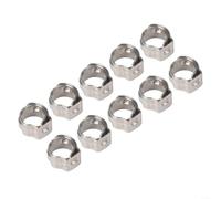 Stainless Steel Single Ear Clamp Rings PEX Pipe Crimp Fittings,360 Degree Stepless Hose Clamps,for 7-14mm Pipes,10 Pack(7MM)