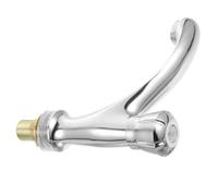 Stainless Steel Single Outlet Wash Basin Tap for Single-Hole Sink | Brushed Silver Finish, Desktop Type Design, Easy Deck Mounting, Cold Water Use, 25-28mm Aperture