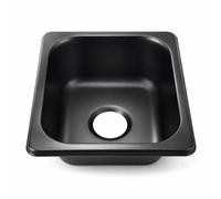 Stainless Steel Sink, Compact Black Electroplated 304 Grade Drop in Utility Sink Bar for Boat Caravan RV Kitchenette Mobile Home Campers