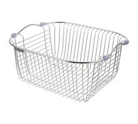Stainless Steel Sink Drainer Basket, over Sink Dish Draining Rack, Silver | Rounded Corners, Smooth Edges and Hollow Design, Multi-purpose Strainer for Glasses, Vegetables and Kitchen Items