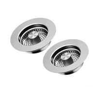 Stainless Steel Sink Filter for Kitchen Laundry and Produce Washing Areas Using Fine Mesh and Rebound Technology (2PCS)