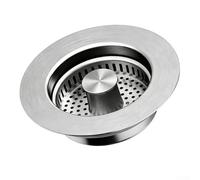 Stainless Steel Sink Filter for Kitchen Laundry and Produce Washing Areas Using Fine Mesh and Rebound Technology (1PC)