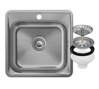 Stainless Steel Sink Granitan Turi48 Single Bowl With Waste Kit