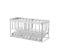Stainless Steel Sink Sponge Holder, Kitchen Sink Sponge Organizer, Countertop Sponge Drain Rack with Self - Draining Tray for Home, Rust - Resistant 304 Stainless Steel