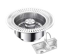 Stainless Steel Sink Stopper, Pop-up Kitchen Sink Drain, Anti-Clogging Basket Strainer, Kitchen Sink Strainer, Bathroom Sink Drain Strainer for Kitchen, Bathroom, Work Area, Craft Room