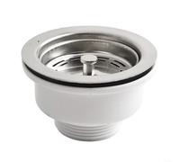 Stainless Steel Sink Strainer 90mm, Kitchen Sink Basket Waste Kit with Food Catcher Drain Filter Mesh, Replacement Sink Drain Hole Cover Insert for