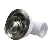 Stainless Steel Sink Strainer Basket with PP Flange 114mm Drain Filter Stopper Kitchen Waste Kit Clog Prevention(114mm)