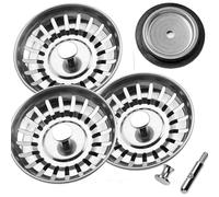 Stainless Steel Sink Strainer Plug Replacement - Universal Height-Adjustable Basin Waste, Rustproof Basket Valve for Blanco & Standard Kitchen Sinks (1)