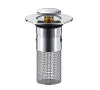 Stainless Steel Sink Strainer with Basket, Sink Plug Strainer, Sink Plug Replacement, Hair Catcher for Shower Drain, Kitchen Sink Strainer Sink Drainer Drain Stopper for Bathtub Bathroom