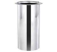 Stainless Steel Skewer Bucket with Handle, Compact Tabletop Insert | Silver Finish, Smooth Surface and Simple Elegant Style, for Bamboo or Metal Skewers, Camp Cooking Use