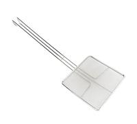 Stainless Steel Skimmer Ladle, Fine Mesh Skimmer, Oil Strainer for Deep Fryer, Metal Spatula with Long Handle