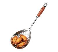 Stainless Steel Skimmer Spoon | Heavy-Duty Multi-Purpose Oil Draining Tool,Deep Frying Skimmer Tool - for Home Cooks Professionals Fried Chicken Wontons French Fries Dumplings