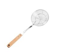 Stainless Steel Skimmer Spoon with Wood Handle Wire Spiders Strainer for Straining and Frying Kitchen Cooking Utensils Oil Skimmer for Frying