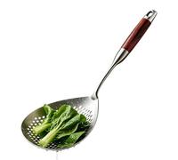 Stainless Steel Skimmer | Stainless Steel with Wooden Handle 16.61 Inches - Cooking Strainer Spoons - for French Fries Pasta Dumplings Wonton Hot Pot Vegetable Kitchen Camping