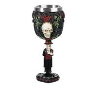 Stainless Steel Skull Wine Goblet, 200ML/7oz Viking Gothic Beer Cup Medieval Chalice Novelty Resin Skeleton Wineglasses Cocktail Drinking Mug for Halloween Party Accessory Home Bar Fantasy Decoration