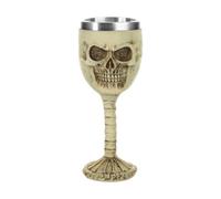 Stainless Steel Skull Wine Goblet Resin Skeletal Beer Cup Gothic Viking Warrior Skull Mug Medieval Drinkware Wineglasses Sacrifice Wine Chalice Cup Whiskey Cocktail Drinking Mug Halloween Bar Decor
