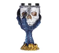 Stainless Steel Skull Wine Goblet Resin Skeleton Beer Cup Viking Warrior Skull Mug Medieval Skull Drinkware Goblet Wineglasses Novelty Gothic Coffee Tea Drinking Cup for Halloween Christmas Birthday