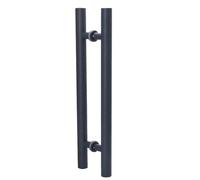 Stainless Steel Sliding Barn Door Handle 1 Pack Two Sided Shower Pull Push Door Handle T Bar for Wooden Closet & Shed 700mm Hole Spacing Gray Hardware