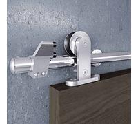 Stainless Steel Sliding Barn Wooden Door Hardware Track(6ft Single Door Kit)