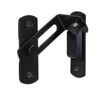 Stainless Steel Sliding Bolt Lock, 4 Pack Slid. Barn Door Latch, Multicolor, Multiple Sizes, Bi-Directional(Black. Flat)