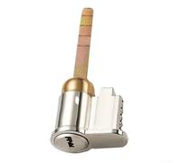 Stainless Steel Sliding Door Lock with Single Tongue Cylinder and 3 Keys for Bathroom Toilet and Home Security