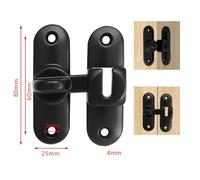 Stainless Steel Sliding Gate and Barn Door Lock with Hook Latch Bolt, Dual-Purpose Drilling or No-Drill Installation, U-Shaped Slot Design for Easy Fit on Left or Right, Secure Thickened Bas