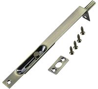 Stainless Steel Sliding Latch Lock, Sliding French Door Flush Bolt Multicolor Multiple Sizes(Green Bronze,8 inches)