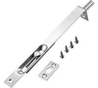 Stainless Steel Sliding Latch Lock, Sliding French Door Flush Bolt Multicolor Multiple Sizes(Steel,8 inches)