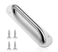 Stainless Steel Sliding Pull Push Handle, 11x2.6 Inch, For Bathroom, Kitchen, Cabinet, Garage, Shed, Barn, Fire Door