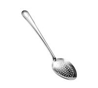 Stainless Steel Slotted Spoon, 15in Metal Strainer Scoop, Long Handle Serving Tool, 26.2cmx10.3 Inches Heat Resistant Kitchen Utensil for Frying, Pasta, Buffet, Outdoor Cooking