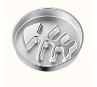 Stainless steel slow-feed dog bowl designed specifically for Chinese Crested, this double-sided anti-swallowing pet food bowl features raised barriers and is easy to clean D