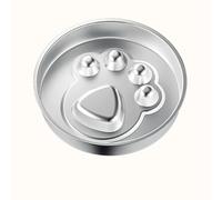 Stainless steel slow-feed dog bowl designed specifically for English Springer Spaniel, this double-sided anti-swallowing pet food bowl features raised barriers and is easy to clean C