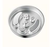 Stainless steel slow-feed dog bowl designed specifically for Greater Swiss Mountain Dog, this double-sided anti-swallowing pet food bowl features raised barriers and is easy to clean B