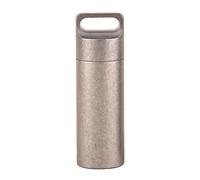 Stainless Steel Small Keychain Pills Holder Rustproof Outdoor Storage Container for Hiking Accessories Tiny Outdoor Storage Box