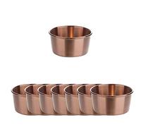 Stainless Steel Small Sauce Dishes Dipping Bowls Seasoning Individual Round Condiments Cups Ramekins Dip Serving Sushi Cereal Salad Appetizer Bowls 8 Pack 2.56 inch (Rosegold, 2.8 oz)