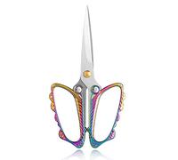 Stainless Steel Small Sharp Pointed Butterfly Handle Sewing Scissors for Embroidery DIY Tools Craft Cutting Tailor Dressmaker Threading Professional Yarn Shears Crafting Art Work Scissor 4.8 inch